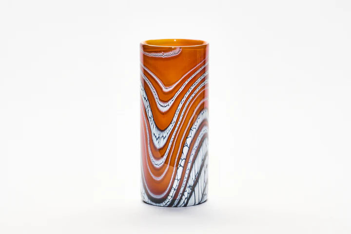 Amber Glacier Medium Cylindrical Vase