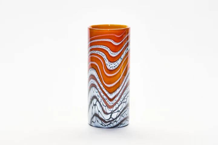 Amber Glacier Medium Cylindrical Vase