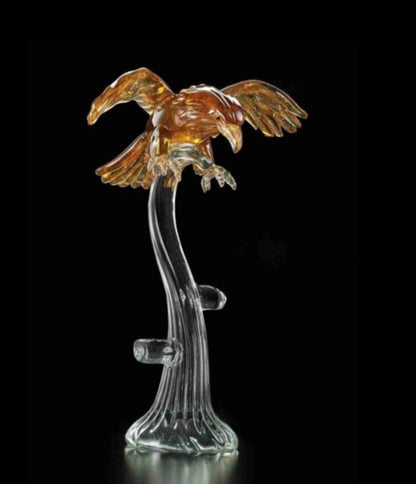 Animals Hawk Amber in Murano glass