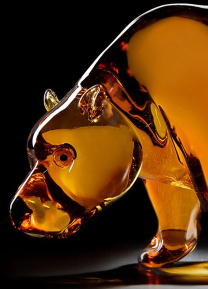 Bear Murano glass, sculpture detail