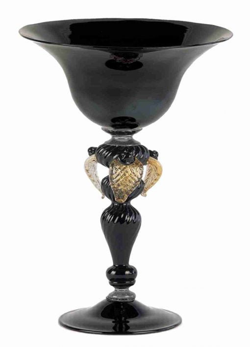 Black and gold vase glass cup