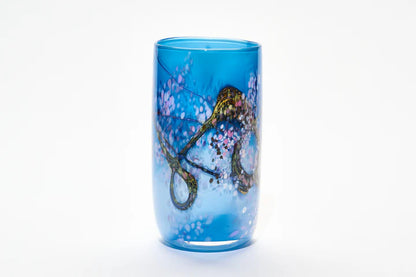 Blossom medium cylindrical vase glass