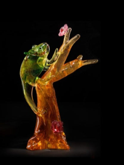 Chameleon original Murano glass, sculpture