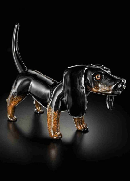 Dachshund Murano glass, sculpture