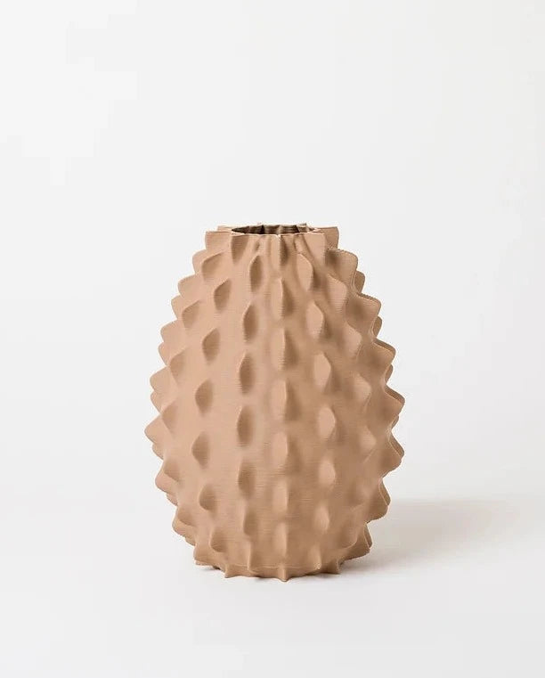 Dino hemp vase brown color