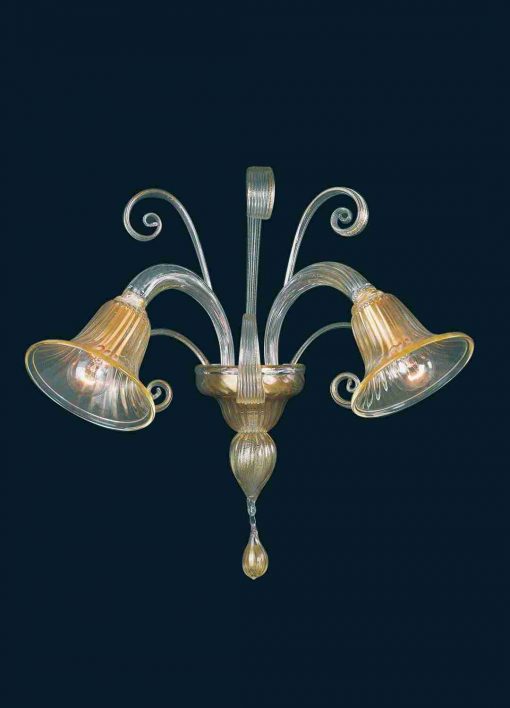 Gold Murano glass wall light