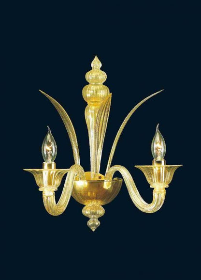 Gold Murano glass wall light