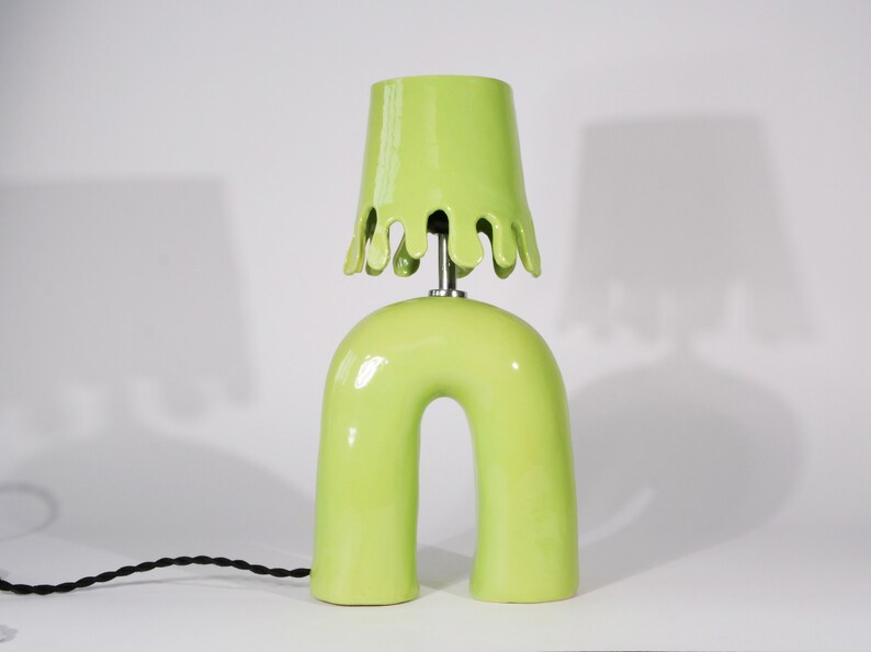 Green wiggle lamp