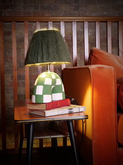 Handmade Green Check 'Me' Lamp