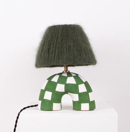 Handmade Green Check- Me -Lamp