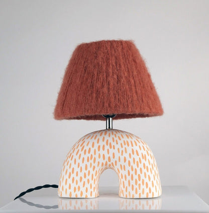 Handmade Orange Check- Me -Lamp