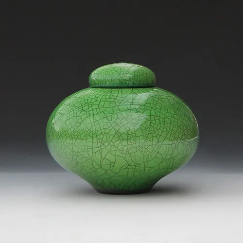 Imperial england raku lidded jar small