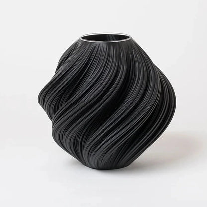 Issey vase large black, side view