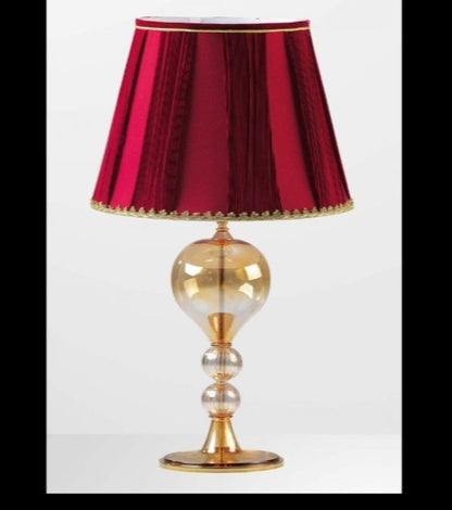 Italian elegant gold Murano glass table lamp