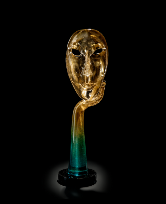 Mask all gold 24k in Murano glass