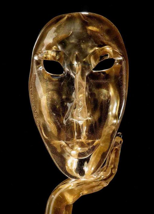 Mask all gold 24k in Murano glass up detail