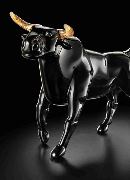 Murano glass bull artwork, sculpture