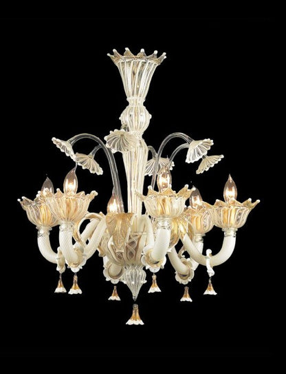 Murano glass filigree venetian chandelier