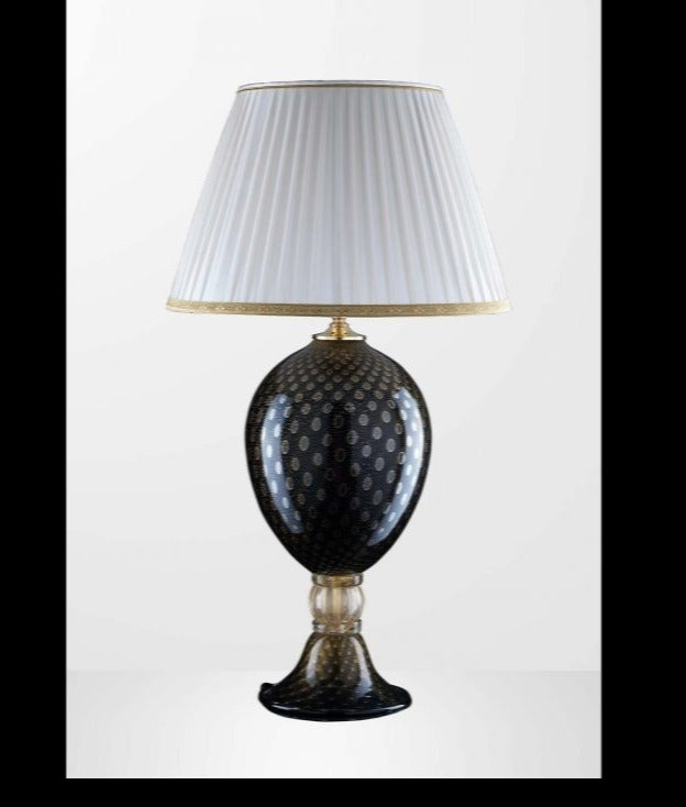 Murano glass table lamp Classic Line black