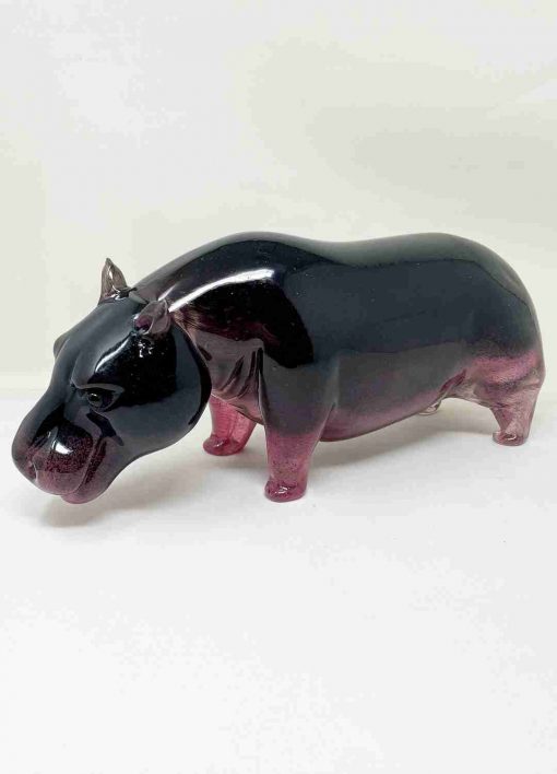 Pink Hippo in Murano glass