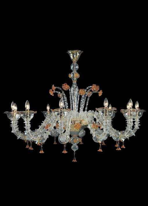 Rezzonico Murano glass chandelier 