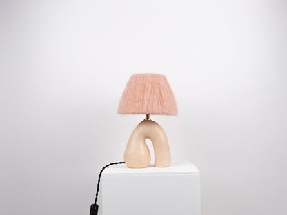 Satin Cream Ceramic Lamp