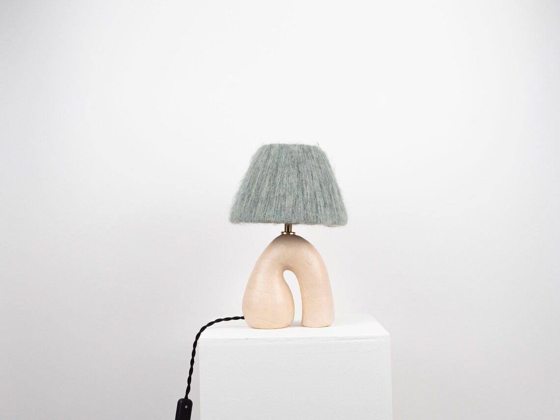 Satin Cream Ceramic Lamp