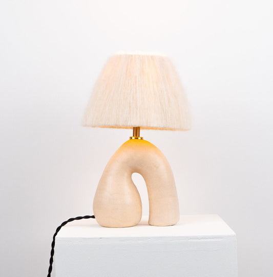 Satin cream ceramiclamp