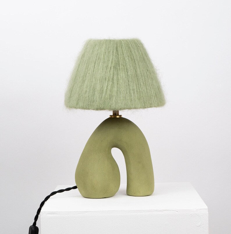 Satin Cream Ceramic Lamp