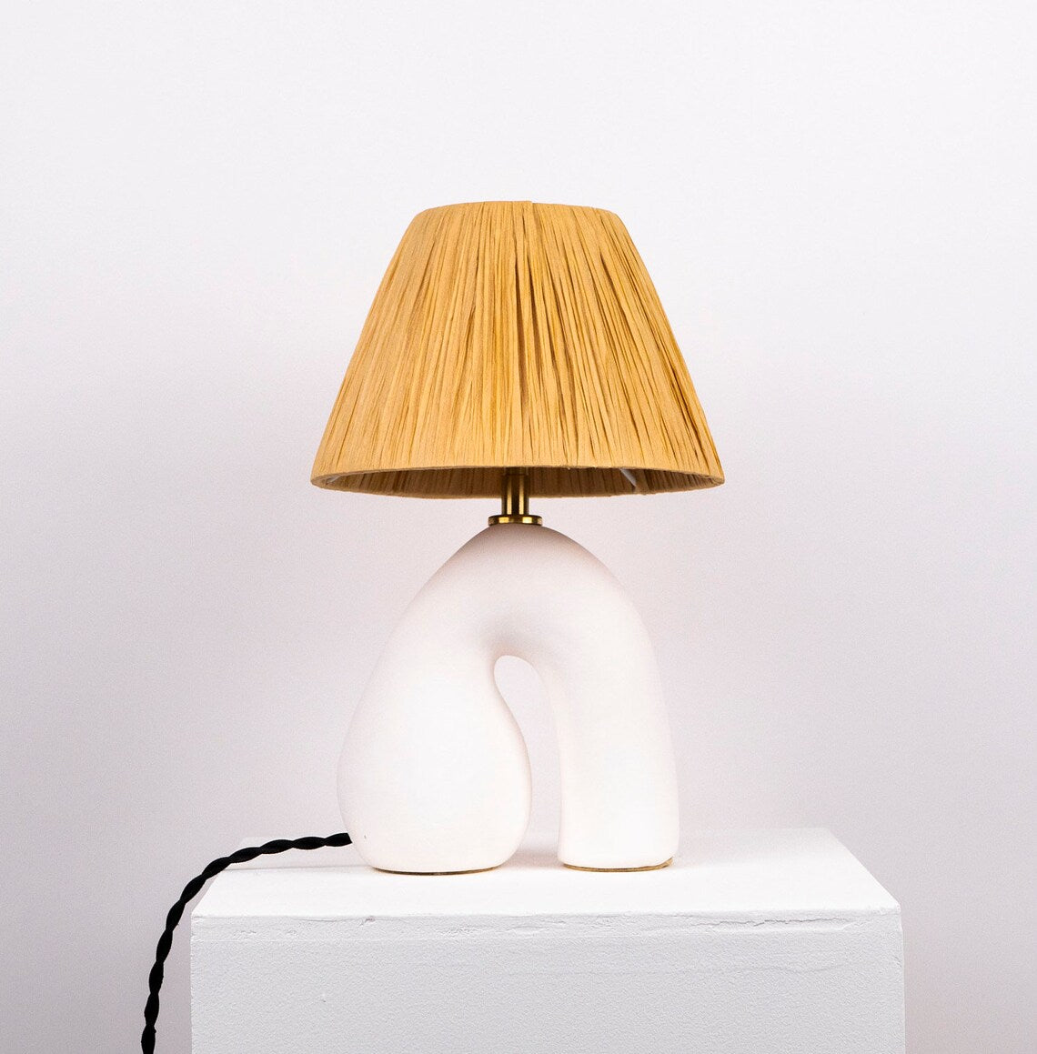 Satin Cream Ceramic Lamp