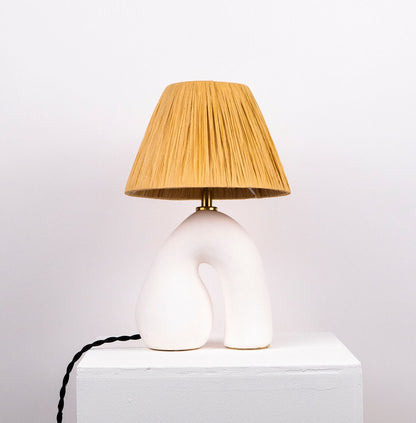 Satin Cream Ceramic Lamp