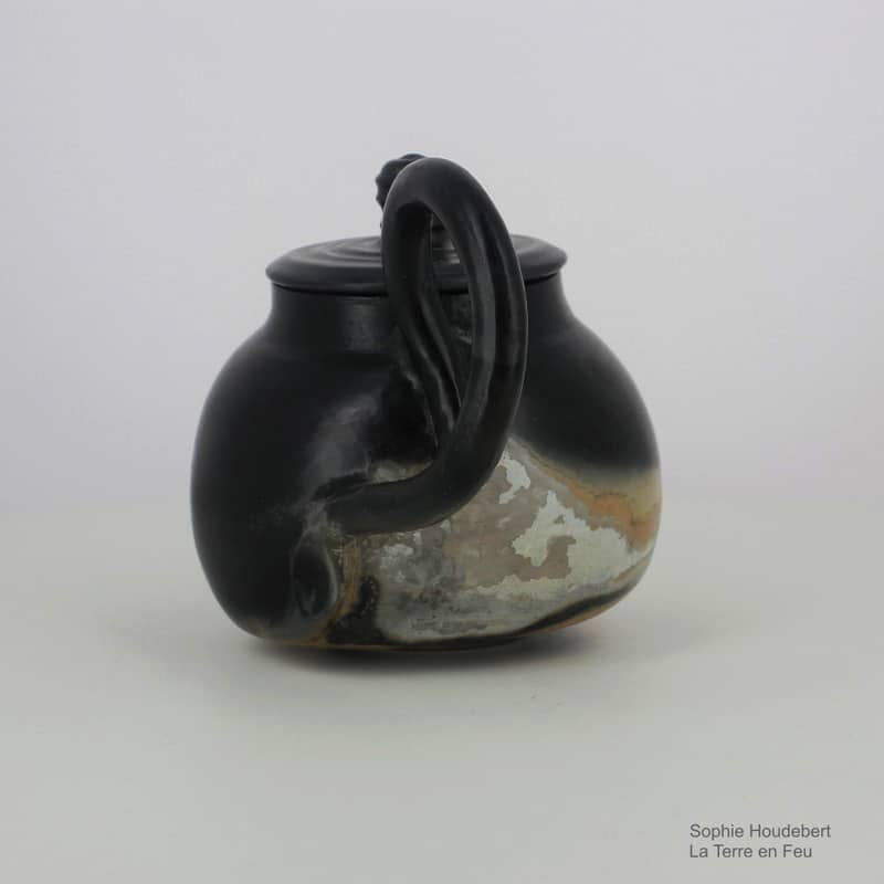 Teapot ceramic from France artist, front view