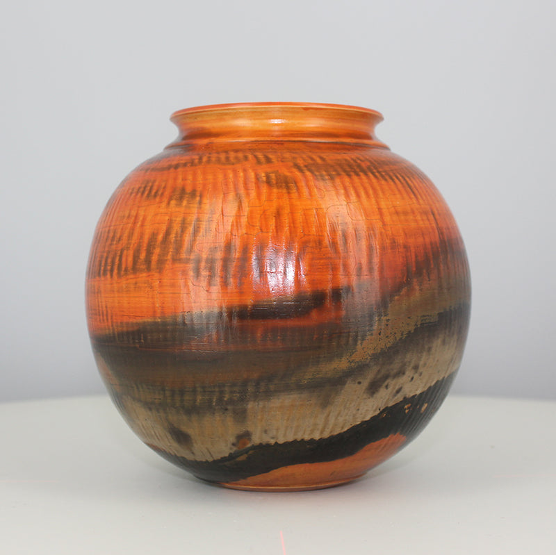 Ceramic vase handmade from France Artist, side view, side 