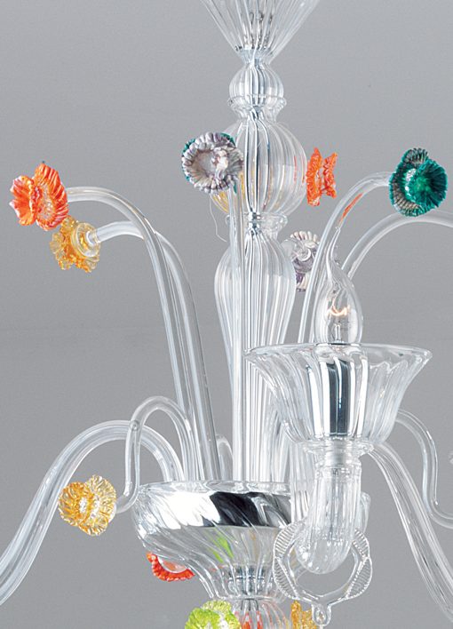 Venetian Murano glass chandelier detail