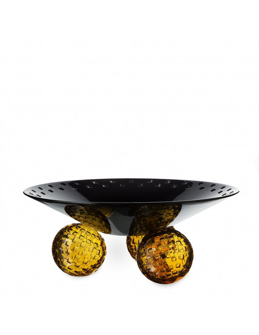 acrobat black cup with amber balls