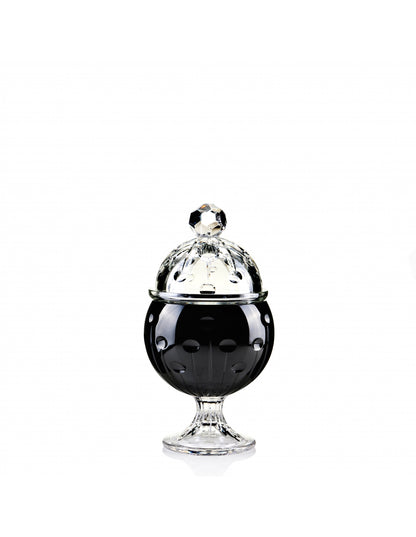 baba incense burner black color glass