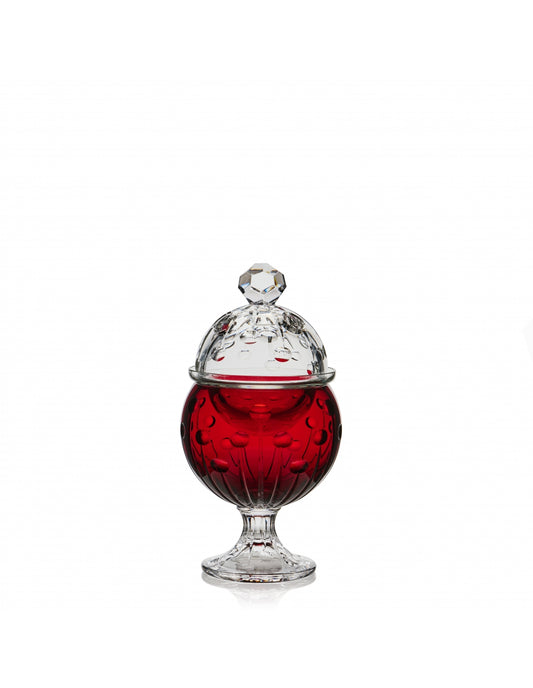 baba incense burner red color glass