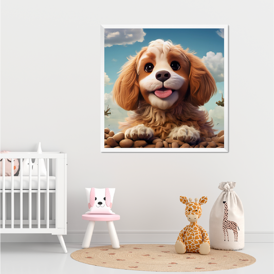 baby room with baby dog poster small animal dolls