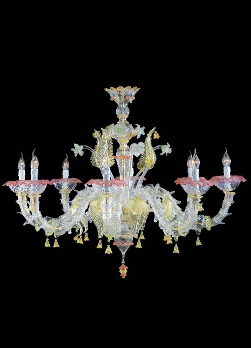 Chandelier italan made glass colors