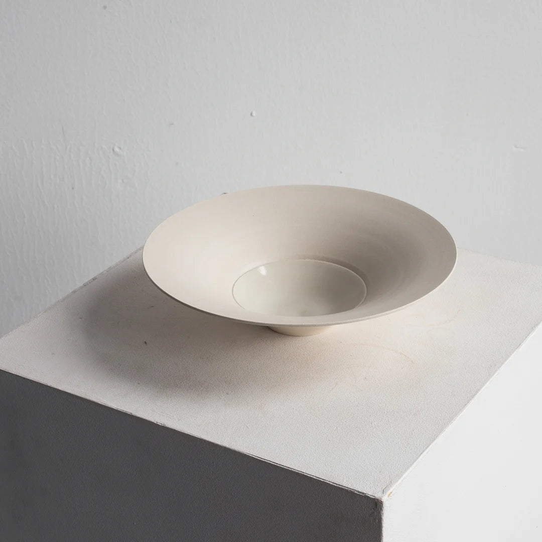 convex bowl bone white, inside