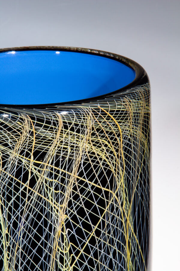 Vortex Vase – Oro and Blue, detail