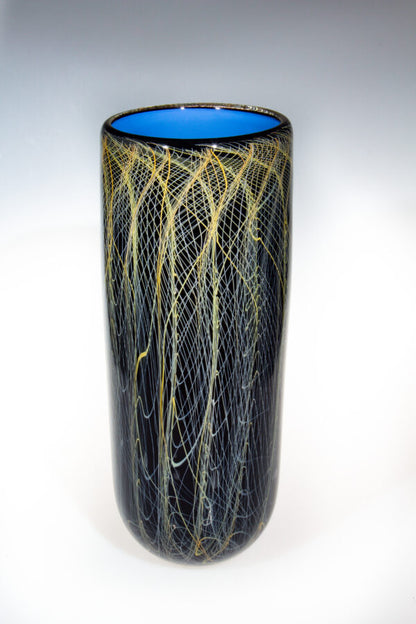 Vortex Vase – Oro and Blue