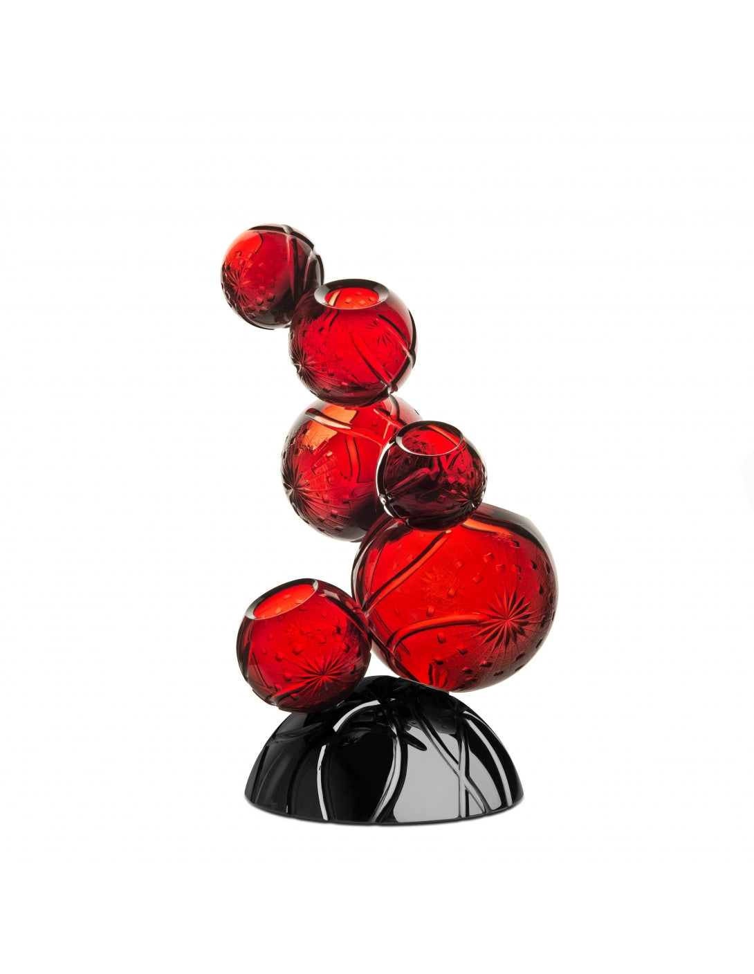 Rhapsody black and red glass made by Italian artists