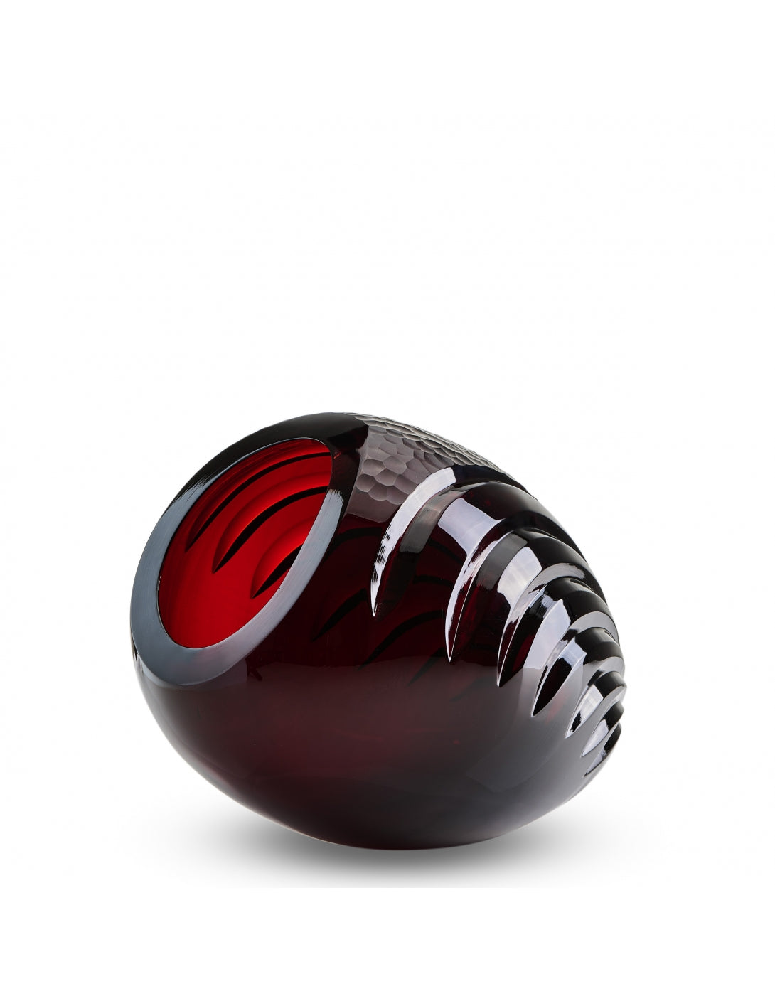 Shatk handmade Italian glass red color