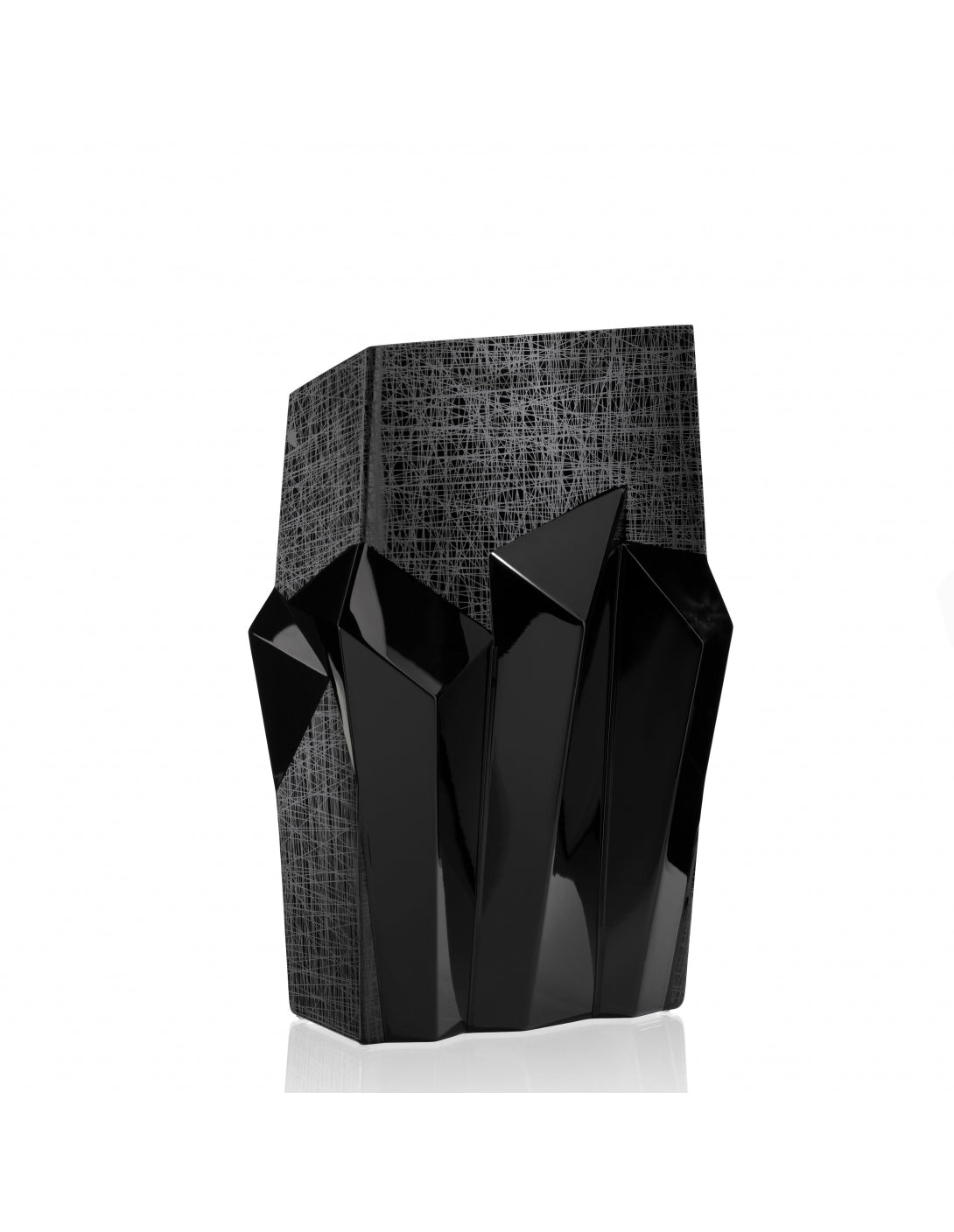 vase metropolis trasparente limited edition handmade Italy, dark