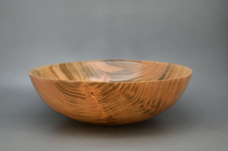 Wooden brown bowl